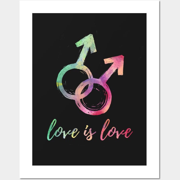 Love is Love Queer Rainbow Wall Art by IllustratedActivist